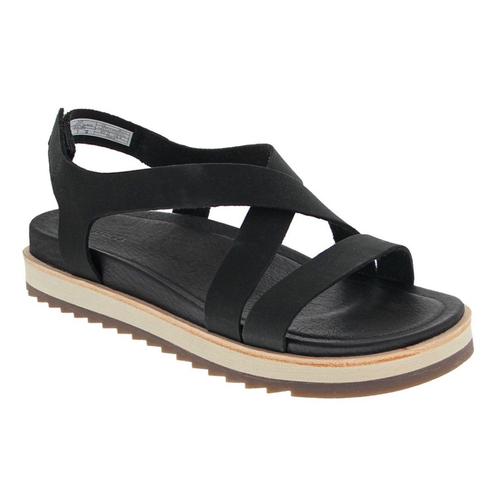 Merrell Juno Backstrap Black Leather Sandals - image 1